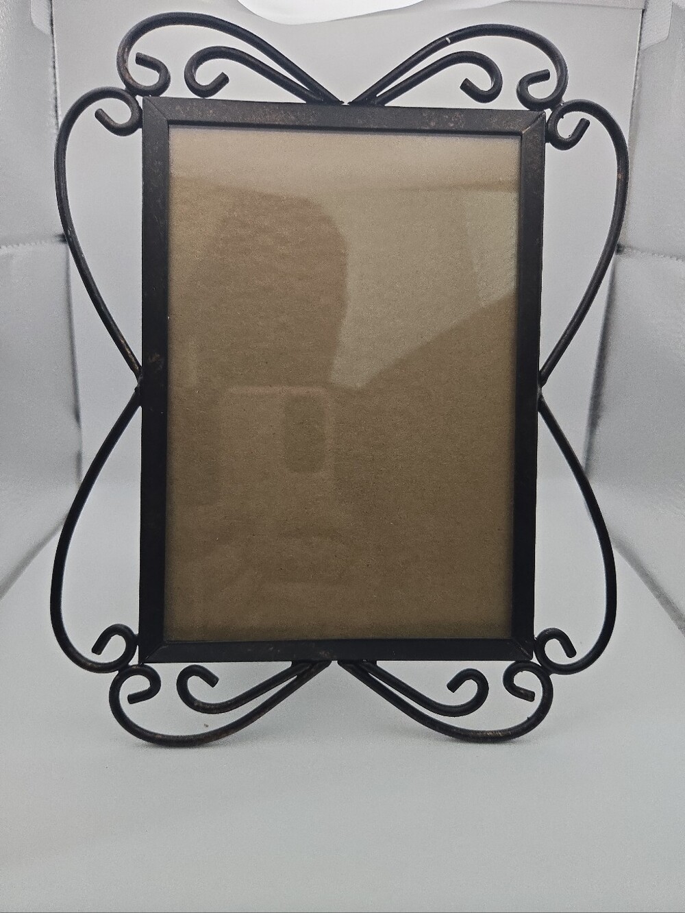 Scroll Metal Picture Frame 7x5 Ornate Tabletop Wall Frame Farmhouse Decor